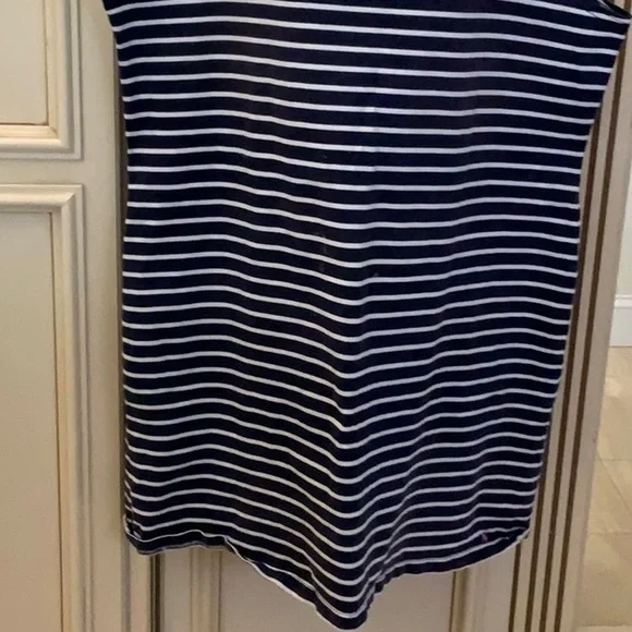 Navy and White Striped Sleeveless Top - Picture 2 of 7